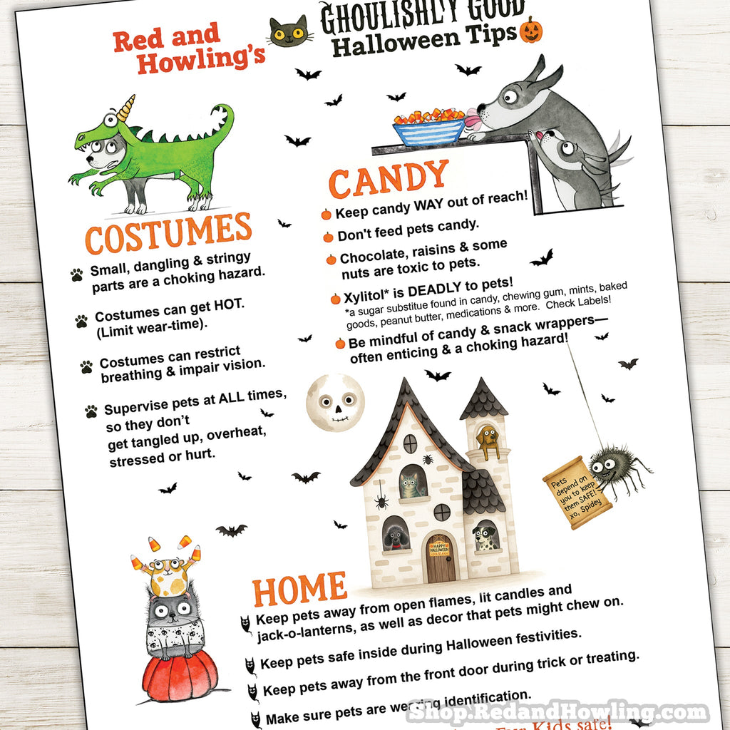 Red and Howling's Ghoulishly Good Halloween Tips! Free Poster!