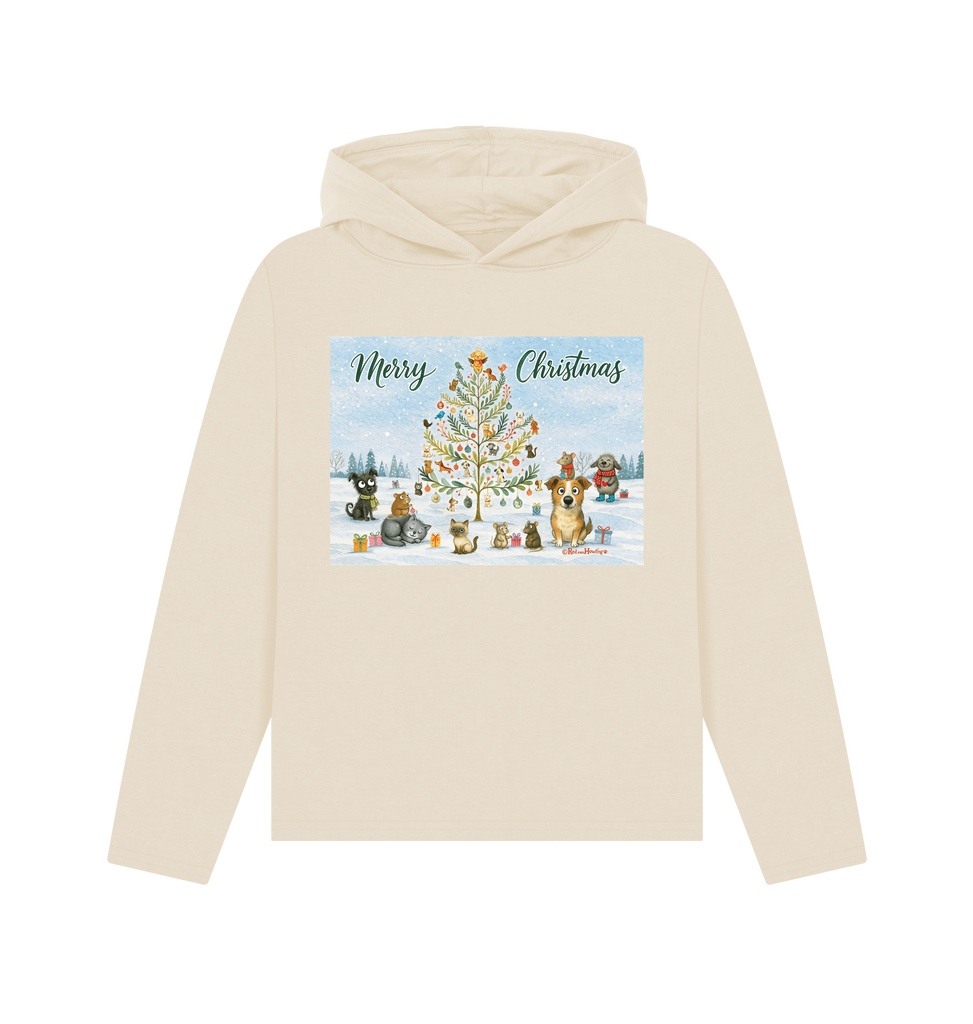 Oat Printed Hoody Front