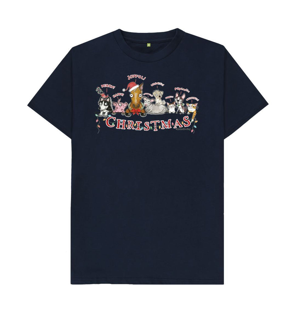 Navy Blue \"Magical Christmas\" Organic T-shirt