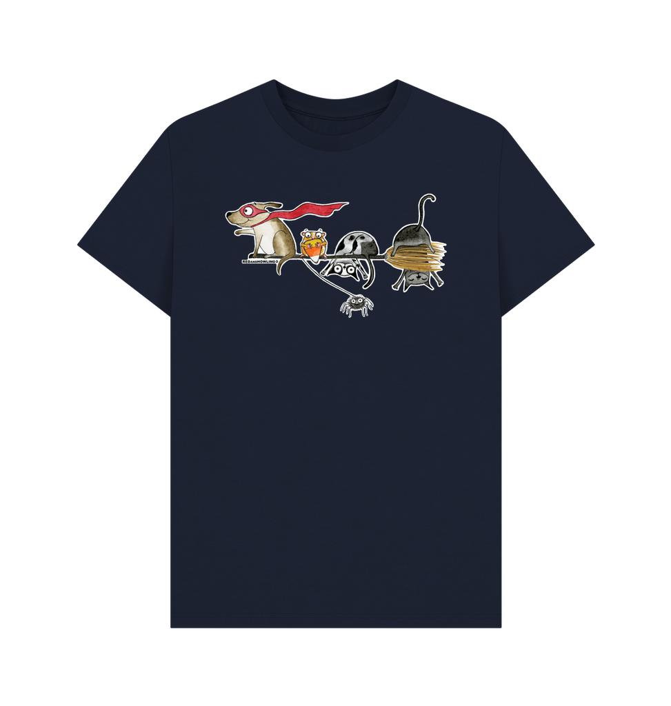 Navy Blue Printed T-shirt Front