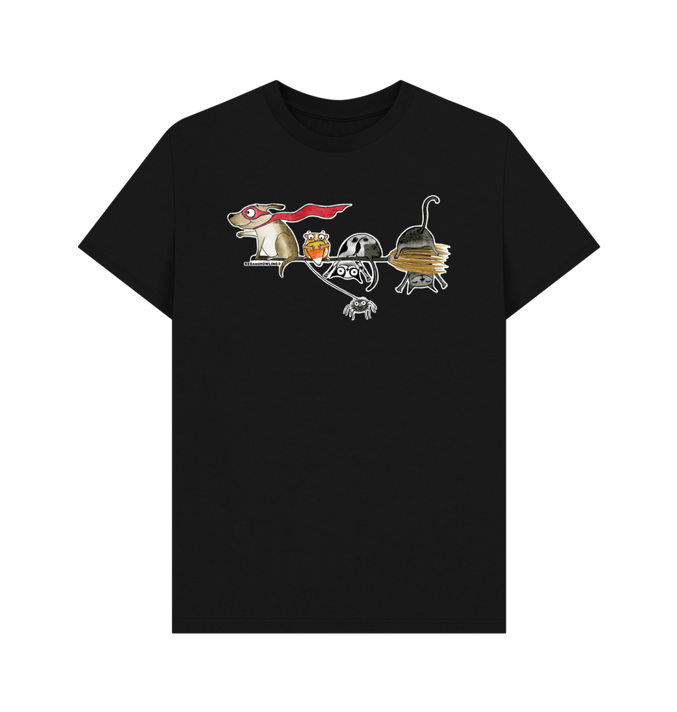 Black Printed T-shirt Front