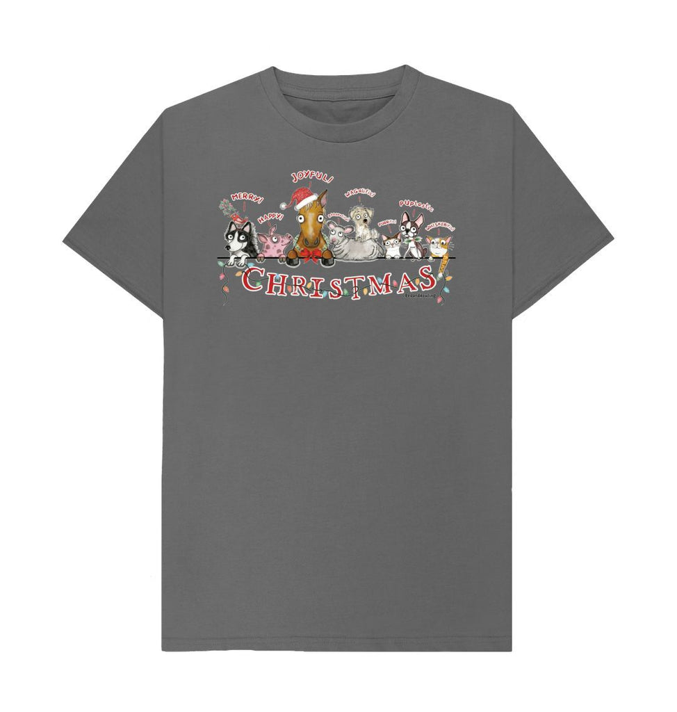 Slate Grey \"Magical Christmas\" Organic T-shirt