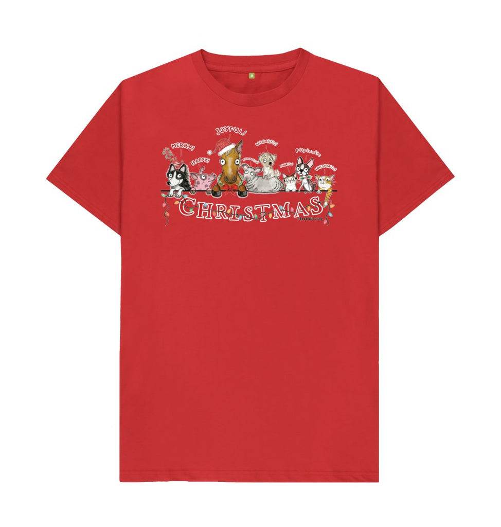 Red \"Magical Christmas\" Organic T-shirt