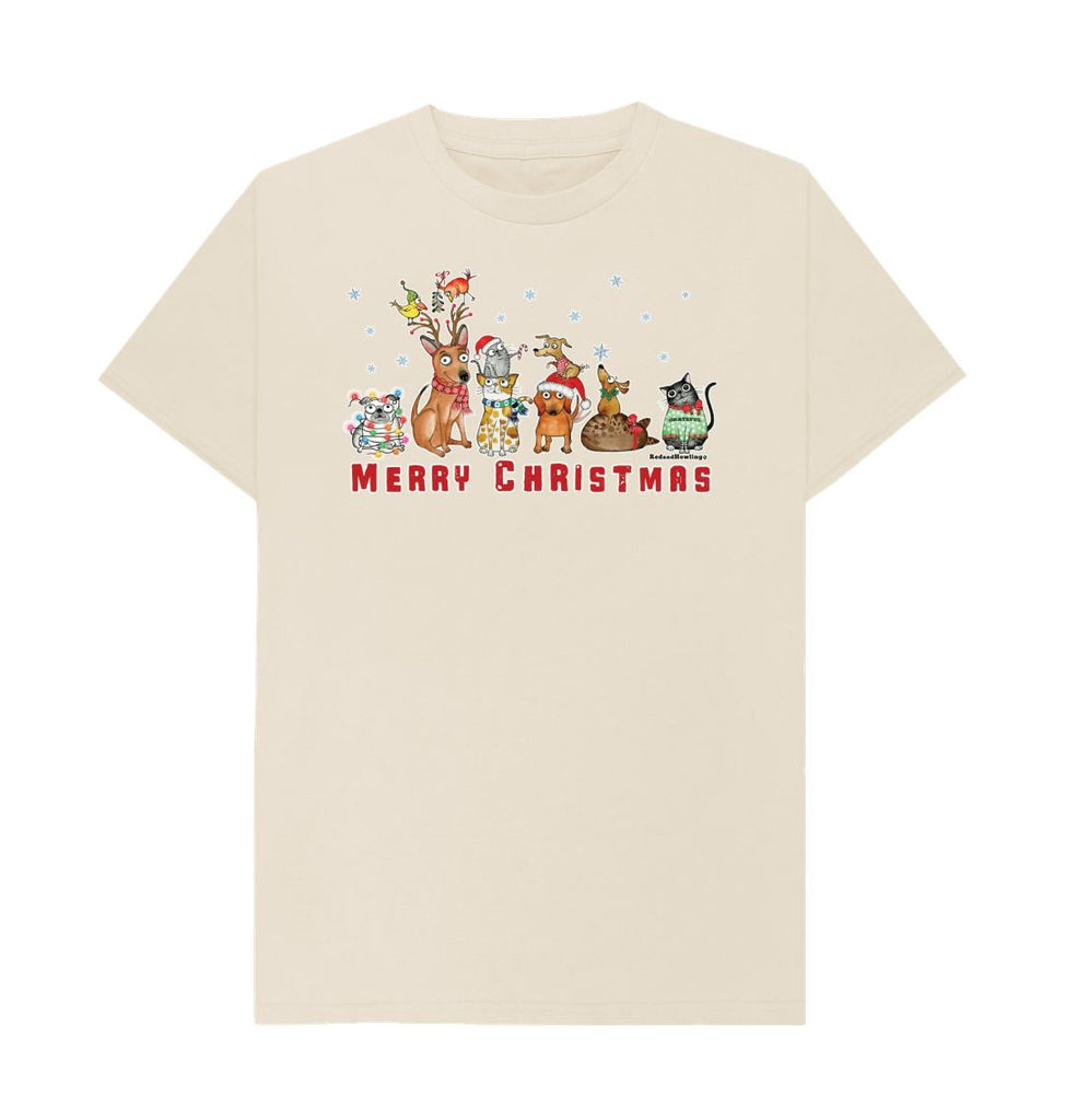 Oat \"Merry Christmas with FURiends\" Organic T-shirt