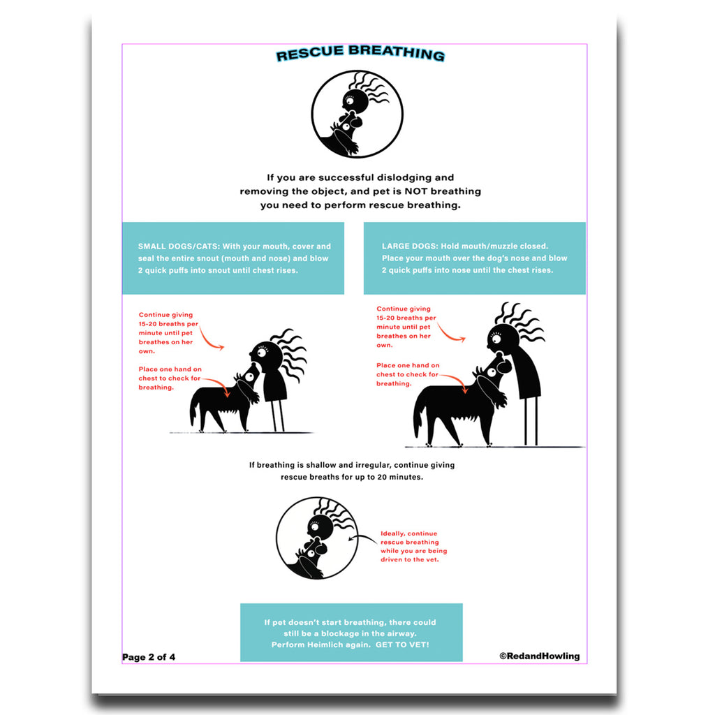 FREE Poster Download: How to Save a Choking Pet! - Red and Howling