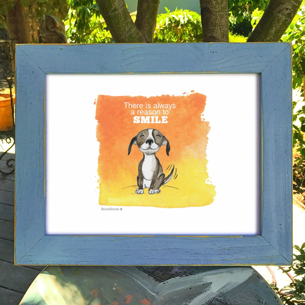 "Smile" Archival Giclée Print - Red and Howling