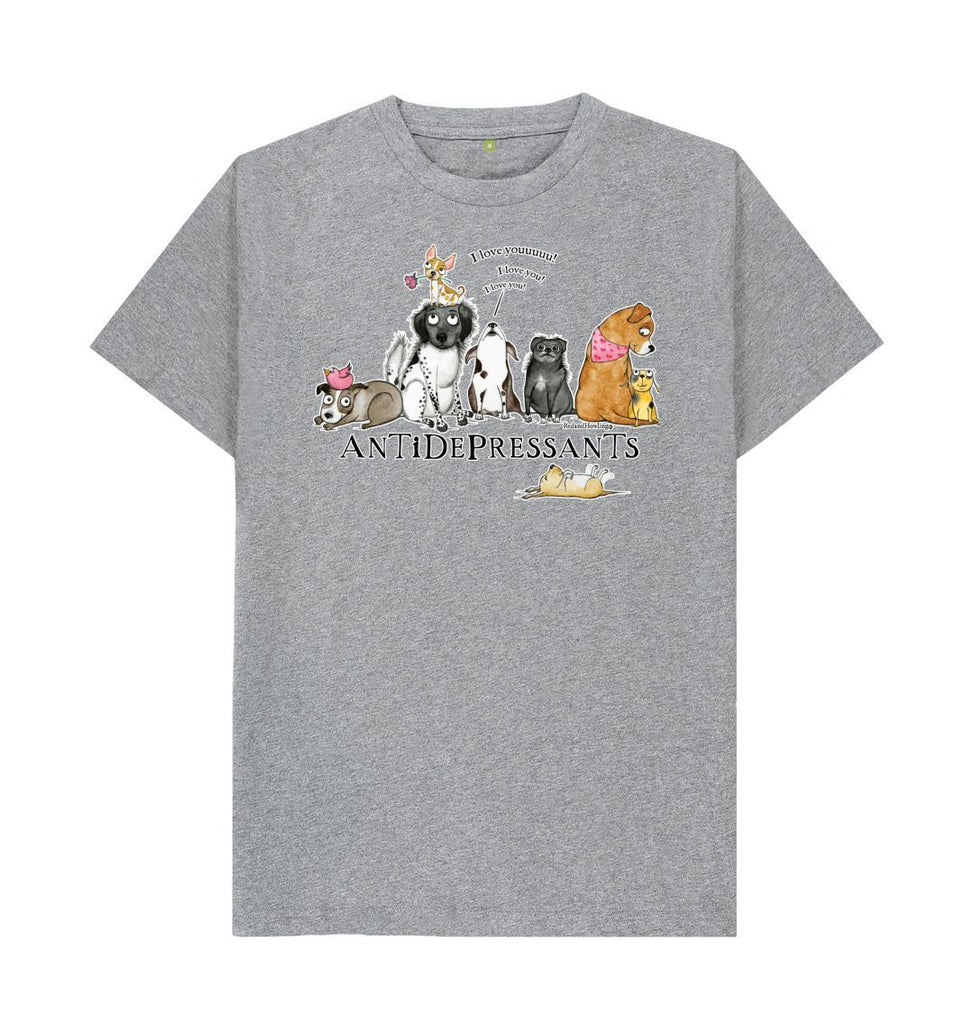 Athletic Grey Antidepressants Dogs Organic T-Shirt